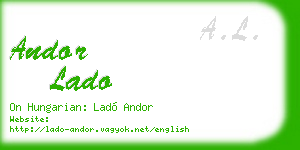 andor lado business card
